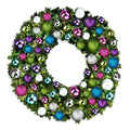 6' Blended Pine Wreath Decorated with Victorian Collection Warm White LEDs