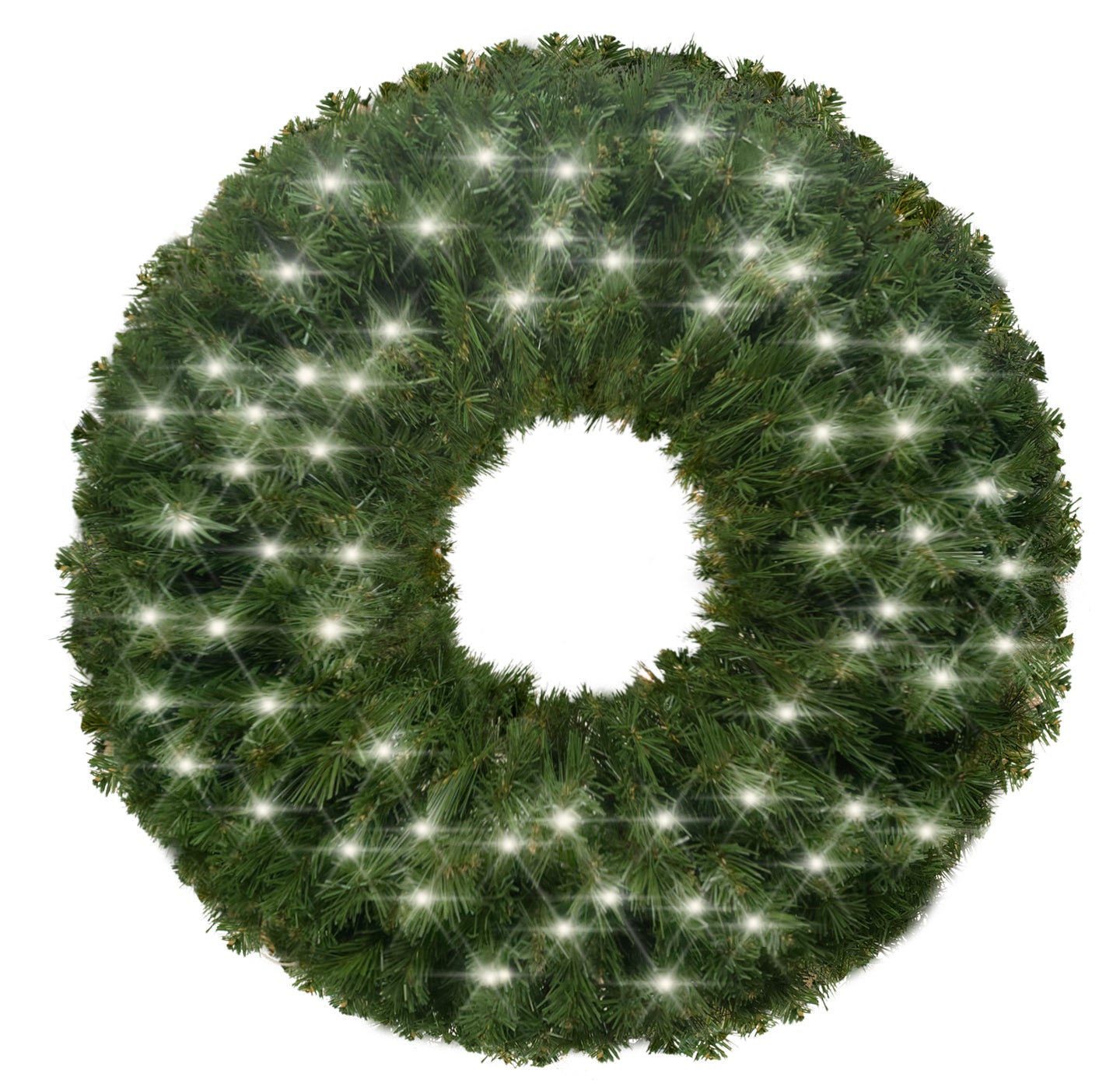 2' Sequoia Wreath with Pure White LED Lights