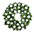 3' Sequoia Wreath with Warm White LED Lights and Ice Themed Ornaments