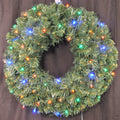 3' Pre-Lit Battery Operated Multi-Color LED Sequoia Wreath