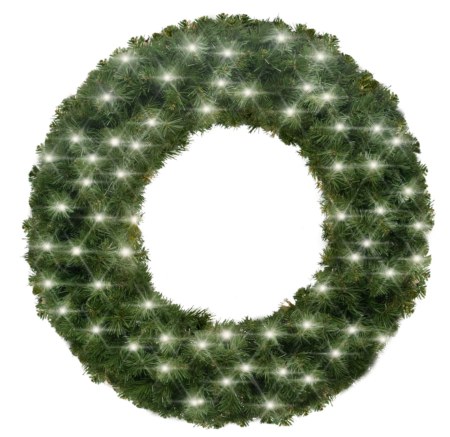 3' Sequoia Wreath with Pure White LED Lights