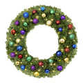 3' Sequoia Wreath with Warm White LED Lights and Royal Themed Ornaments