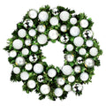 4' Sequoia Wreath Decorated with The Iceland Ornament Collection Pre-Lit Warm White LEDS