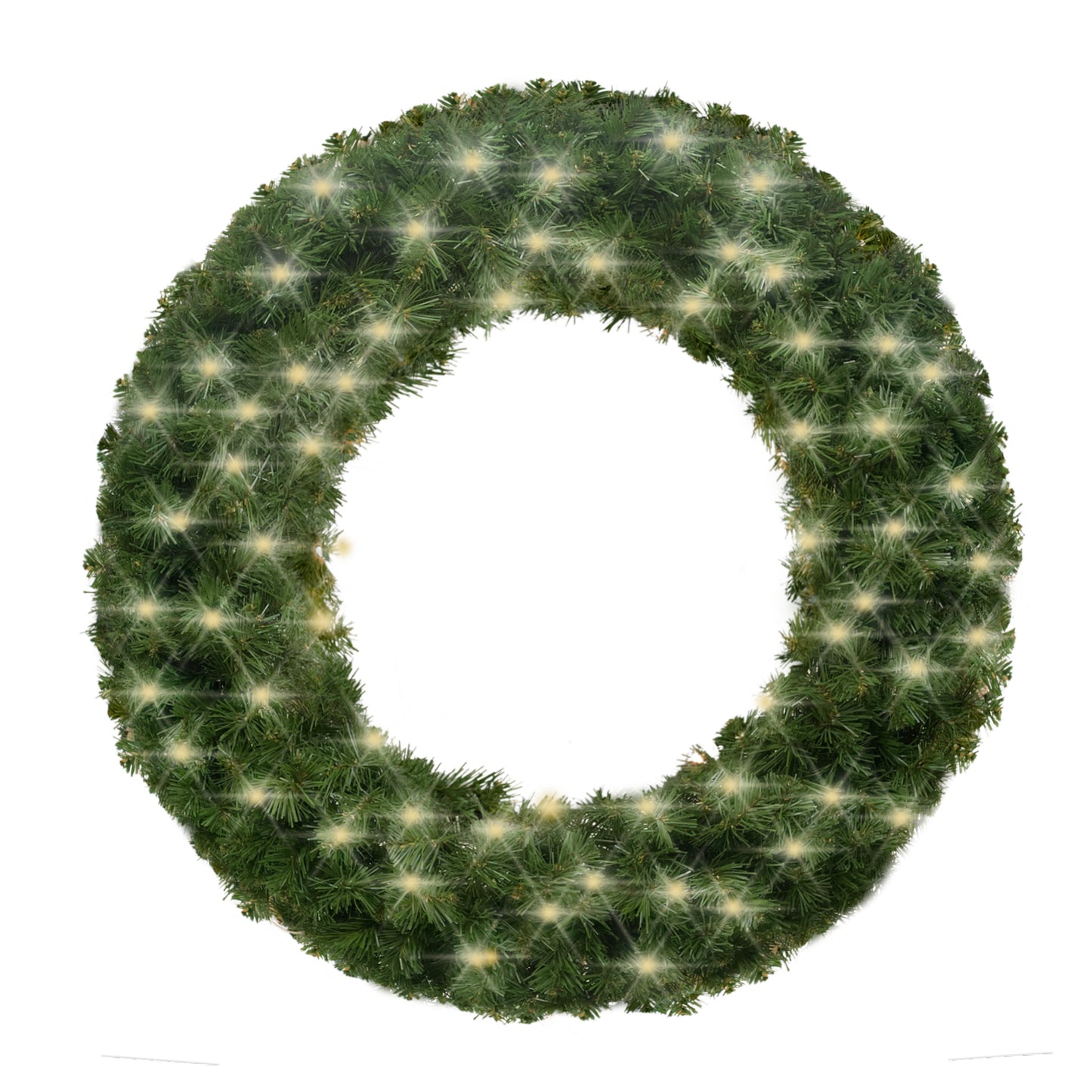 4' Sequoia Wreath with Warm White LED Lights