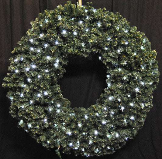 5' Sequoia Wreath with Pure White LED Lights