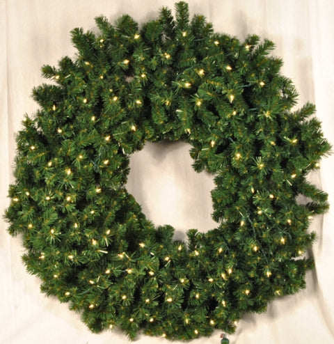 6' Sequoia Wreath with Incandescent Clear White LED Lights