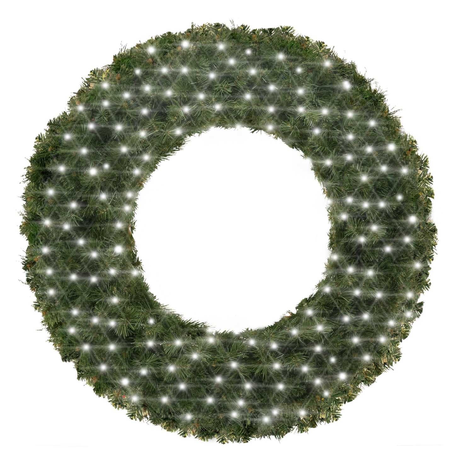 6' Sequoia Wreath with Pure White LED Lights