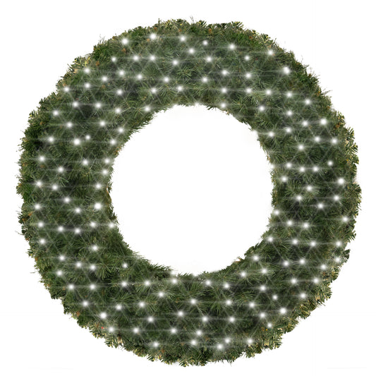 6' Sequoia Wreath with Pure White LED Lights