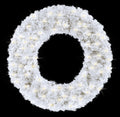 3' White Sequoia Wreath Pre-Lit with Warm White LEDs