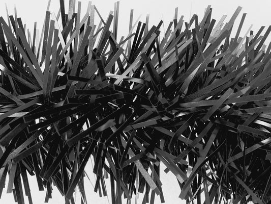 6" Metallic and Matte Black Garland 20' Sections