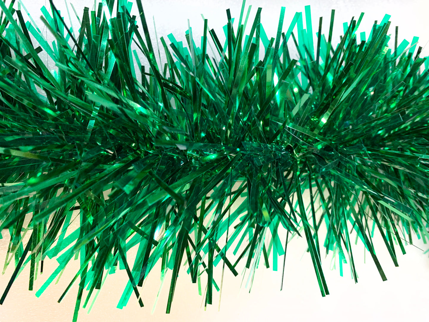 6" Metallic Green and Translucent Green Garland 20' Section