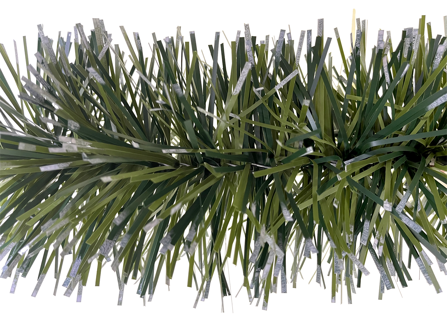 6" Matte Dark Green Light Green Natural Snow tipped PVC Garland 20' Sections