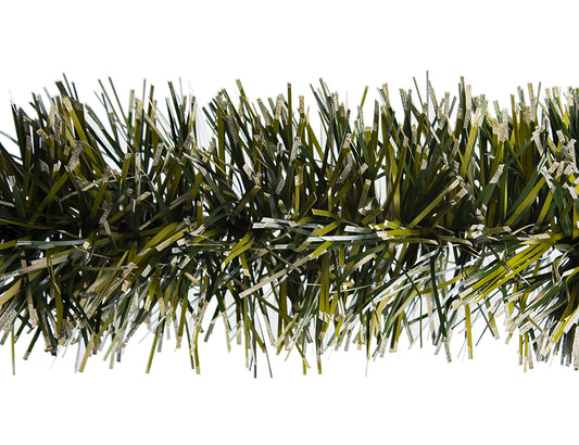 6" Matte Dark Green Natural Snow Tipped 20' Sections