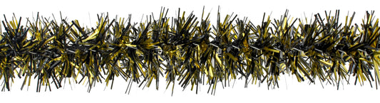 6" Mylar Black and Gold Garland 20' Sections