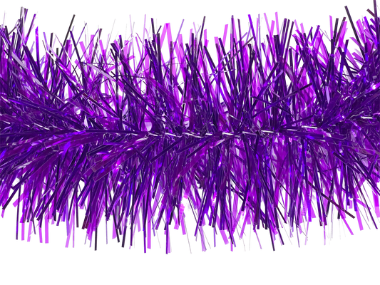 6" Metallic and Translucent Purple Garland 20' Sections