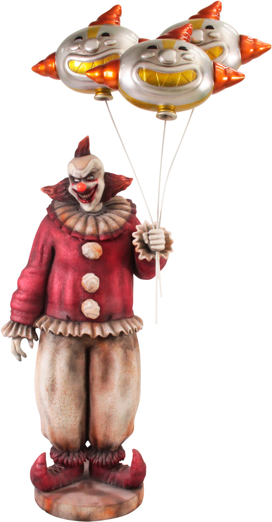 8.5' Scary Clown with Balloons