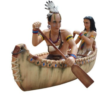 Two Indians in a Canoe