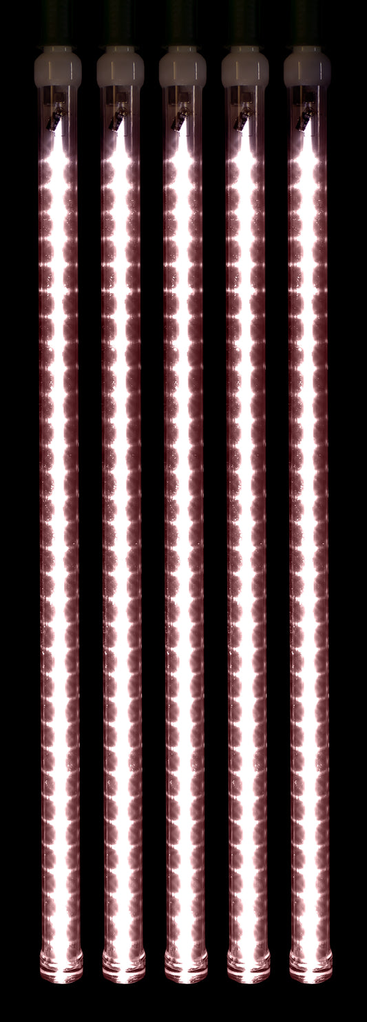 5 Pack 24'' Pink LED Strobe Snowfall Tube Light