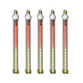 5 Pack 12'' Red-Pure White Snowfall LED Tube