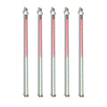 5 Pack 24'' Red-Pure White LED Snowfall Tube