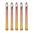 5 Pack 12'' Red-Orange-Yellow LED Strobe Snowfall Tube