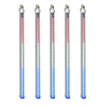 5 Pack 24'' Red-Pure White-Blue LED Strobe Snowfall Tube