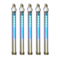 5 Pack 12'' Teal-Blue-Pure-White LED Snowfall Tube