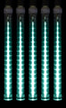 5 Pack 12'' Teal LED Snowfall Strobe Light