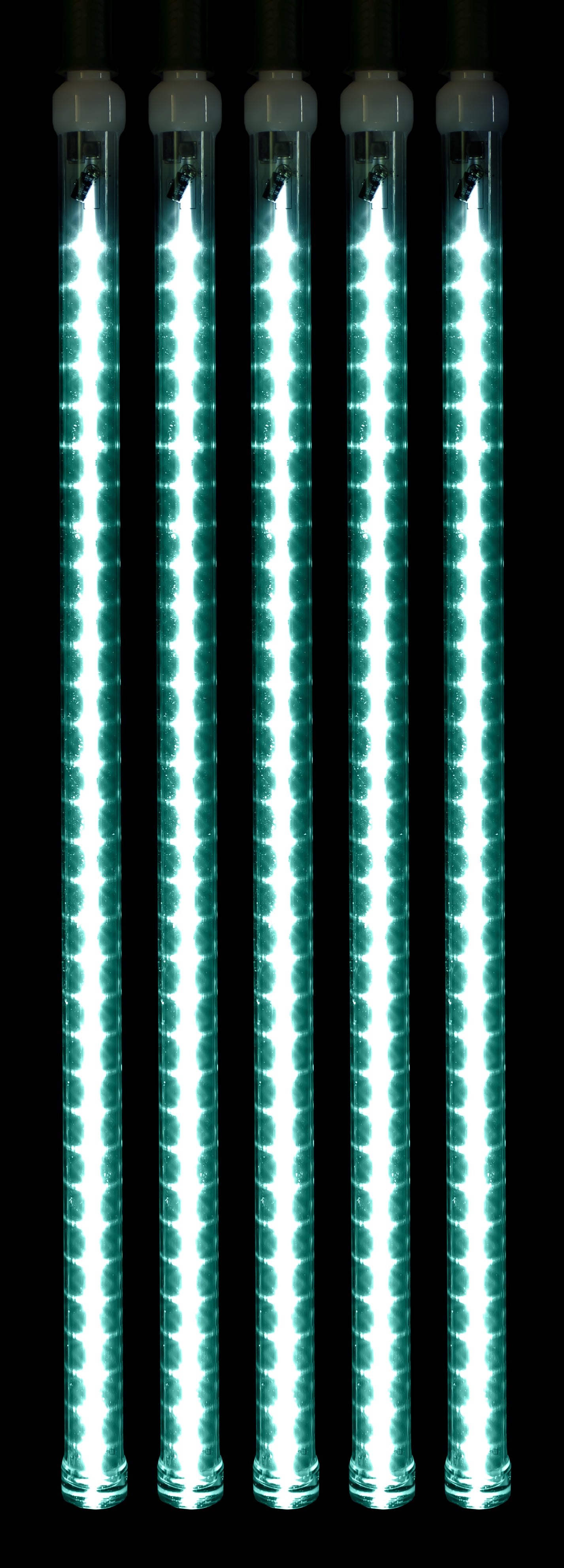 5 Pack 24'' Teal LED Strobe Snowfall Tube Lights