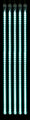 5 Pack 36'' Teal LED Strobe Snowfall Tubes Light