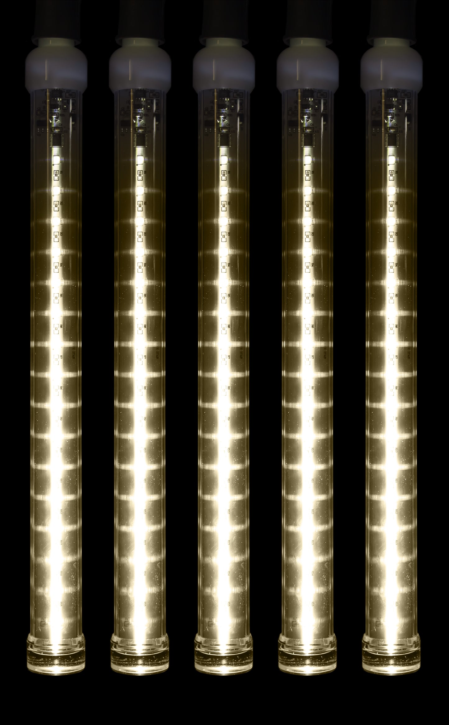 5 pack of 12" Warm White LED Snowfall Tube Lights