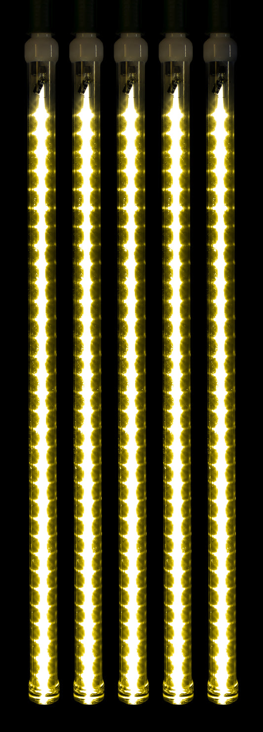 5 Pack 24'' Yellow LED Strobe Snowfall Tube