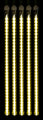 5 Pack 24'' Yellow LED Strobe Snowfall Tube