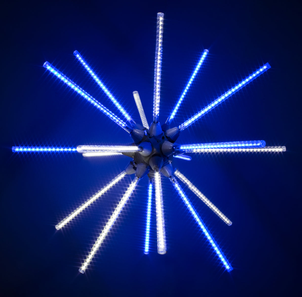 24" Animated Blue and Pure White LED Starburst