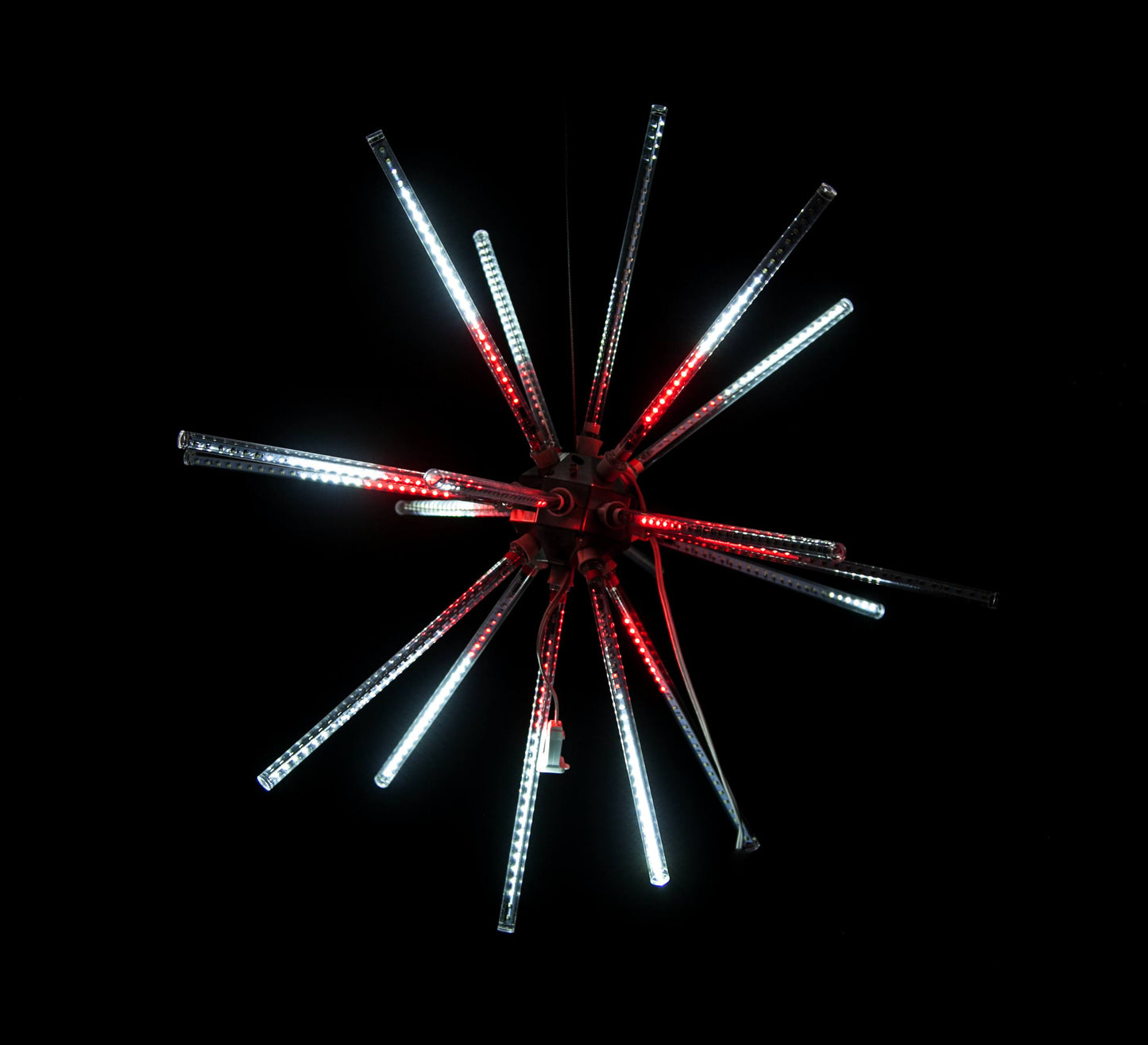 24" Animated Red and Pure White LED Starburst