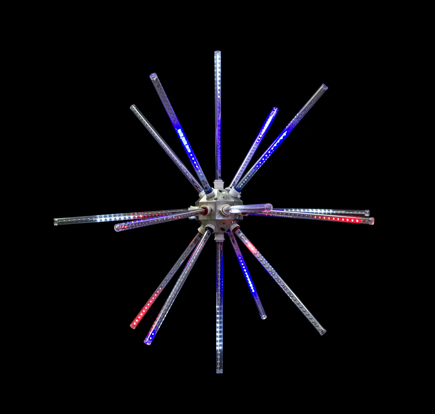 24" Animated Red, White and Blue LED Starburst