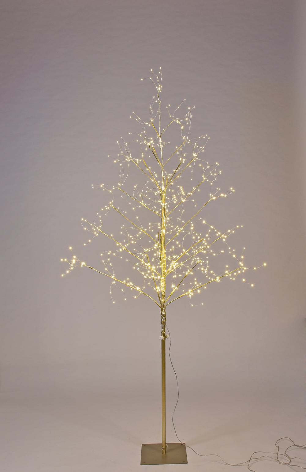 5' Warm White LED Gold Branch Tree