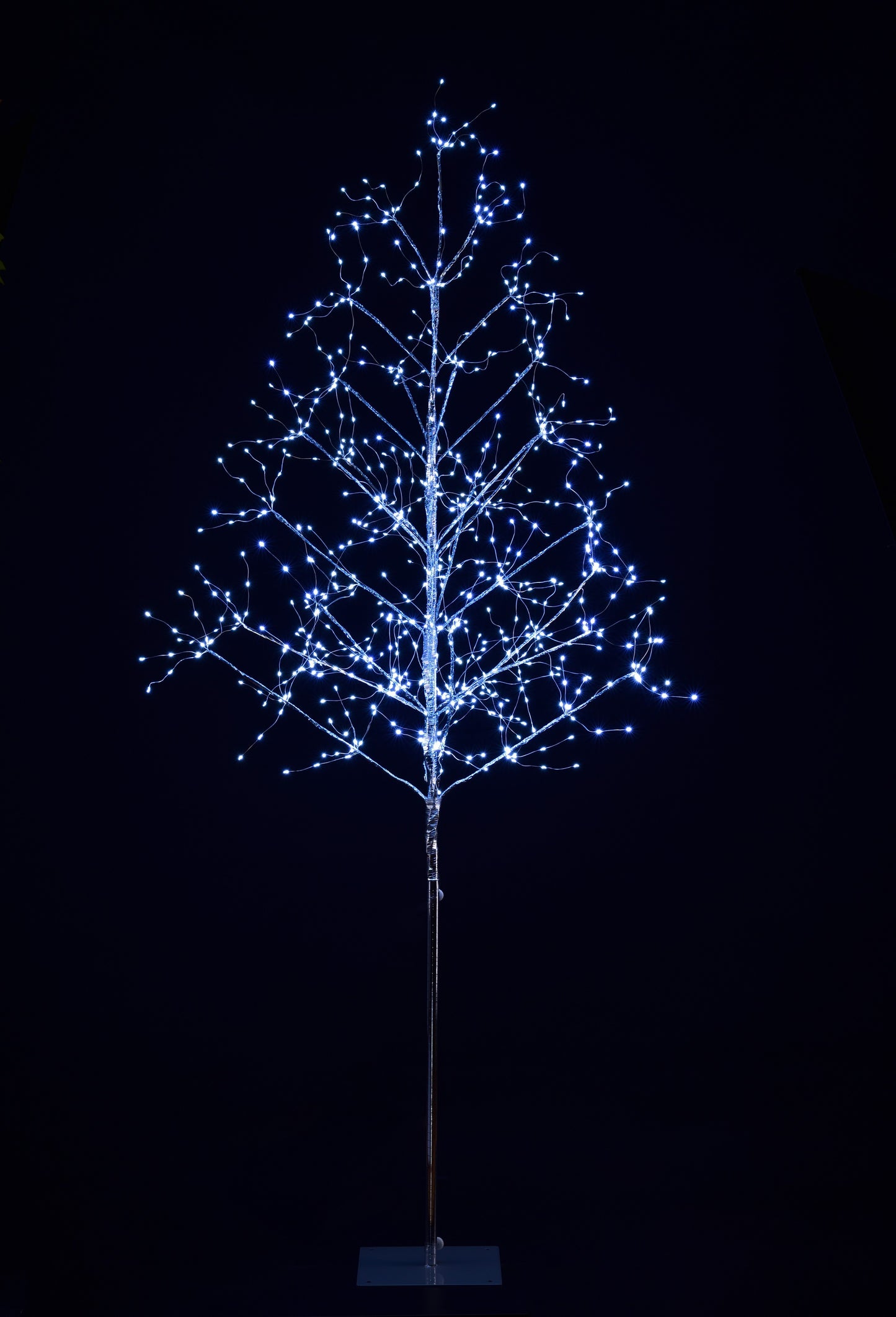 6' Pure White LED Silver Branch Tree