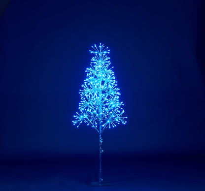 4' Blue Starburst LED Tree