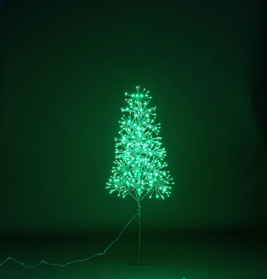 4' Green Starburst LED Tree