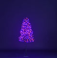 4' Purple and Orange Starburst LED Tree