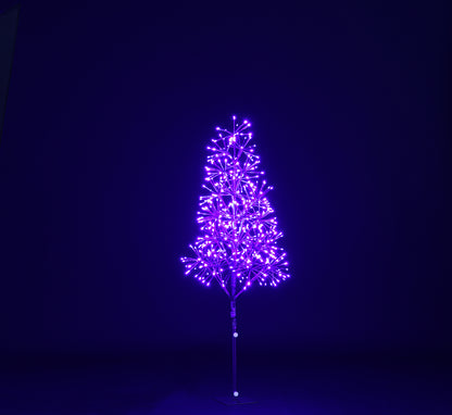 4' Purple Starburst LED Tree