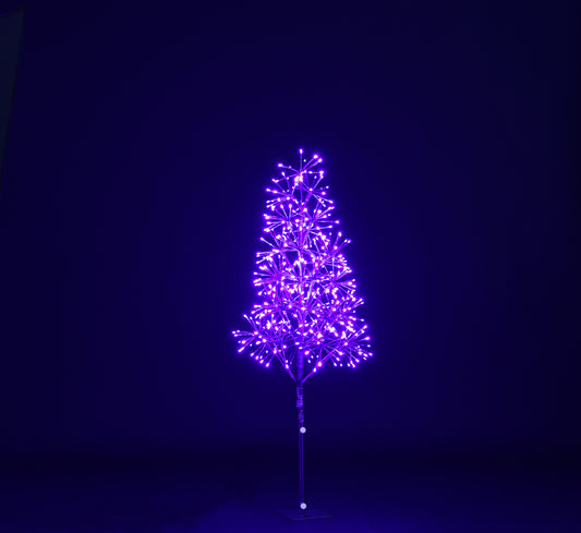 4' Purple Starburst LED Tree