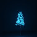 4' Teal Starburst LED Tree