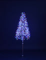 6' Red, White and Blue LED Tree with Silver Frame