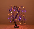 2' Halloween Willow Bonsai Tree Purple and Orange LEDs