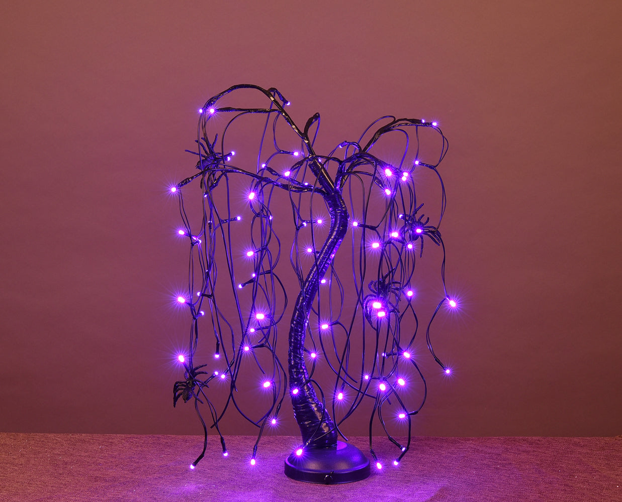 2' Purple LED Battery Operated Willow Tree