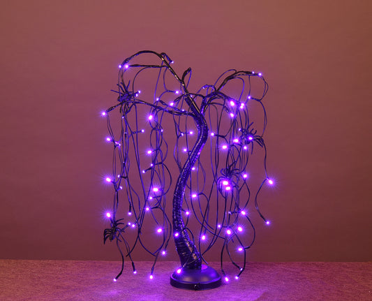 2' Purple LED Battery Operated Willow Tree
