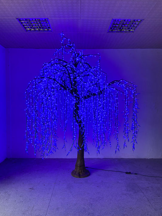 10' Blue LED Weeping Willow Tree