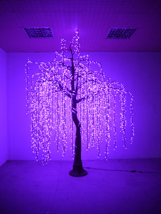 10' Purple LED Weeping Willow Tree
